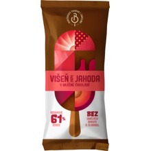 Benešovská továrna na zmrzlinu Sorbet Višeň & jahoda v mléčné čokoládě, nanuk 70ml