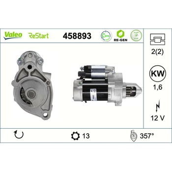Štartér VALEO 458893