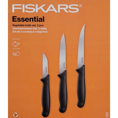 Fiskars Set nožů Essential na zeleninu 3 ks
