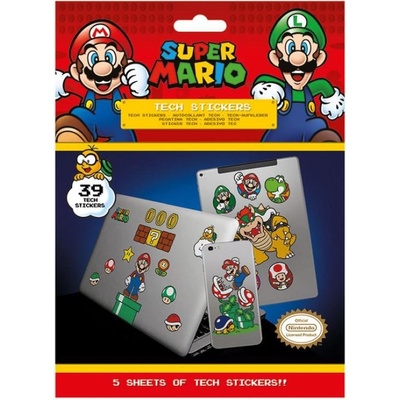 Sada Samolepek Super Mario Mushroom Kingdom