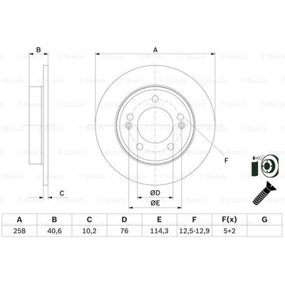 BOSCH Brzdový kotúč 0 986 479 E68