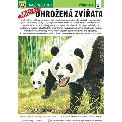 Kriticky ohrožená zvířata - Naučná karta - Smzslilová A., Hora J.