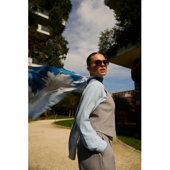 Moodo Шал с цветен десен в светлосиньо Moodo Moodo | Sin | ЖЕНИ | ЕДИН РАЗМЕР