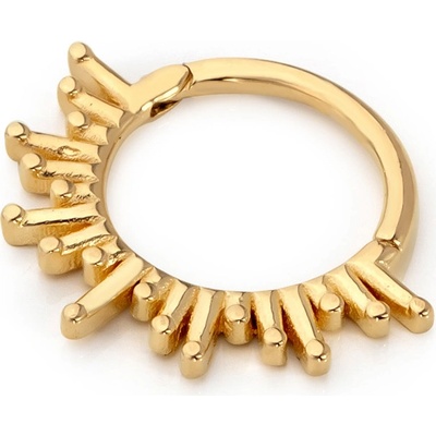 Lillian Vassago Zlatý piercing kroužek zdobený paprsky LLV92-GPI013SP