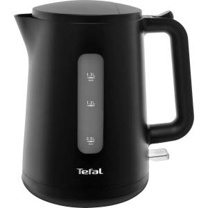 Tefal KO2008 Kettle Principio Select | 2400 Watts | 1.7L Water Tank | Automatic On/Off Switch | Anti-Scale Filter | Matte Black (KO2008) Електрически кани