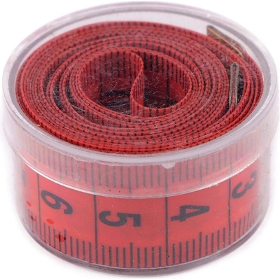 Meter krajčírsky 150 cm v plastovom puzdre - 1 ks - červená - 3 červená