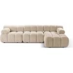 Micadoni Бежов модулен ъглов диван от букле (десен ъгъл) Bellis - Micadoni Home (MIC_SET5R_213_F1_BELLIS1)