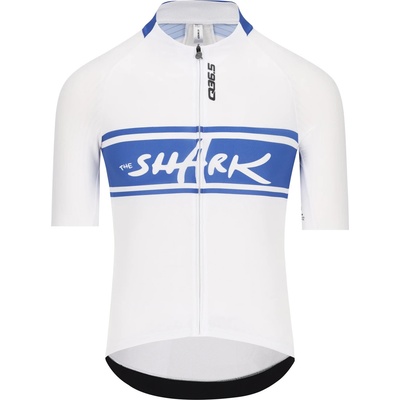 Q36.5 Мъжка фланелка с къс ръкав за колоездене Q36.5 Gregarius Pro Nibali Ocean Jersey Cycling jersey - White (056-3879-0212)