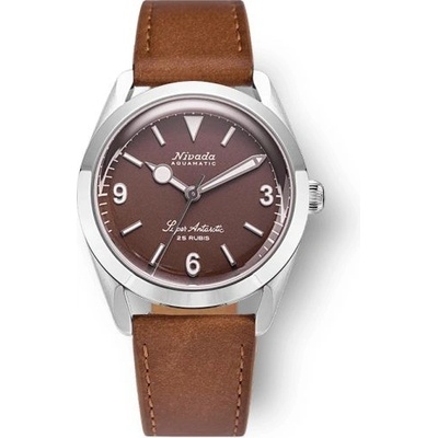 Nivada Grenchen Super Antarctic 3.6.9 Brown Brown Leather