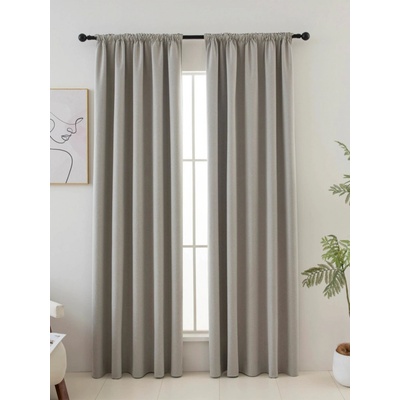 MKLuzkoviny.cz Blackout závěsy Ricardo béžové - 140 x 250 cm (2ks) - řasící stuha