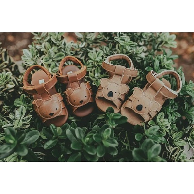 Donsje Бебешки кожени сандали Donsje Diedan Sandals Bear (1039602)
