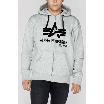 Alpha Industries mikina Big A Classic Zip Hoody šedá
