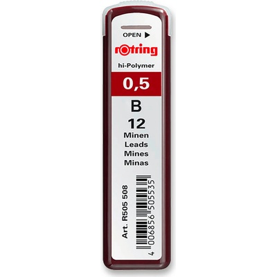 Rotring tuhy do mikrotužky 0,5 mm, B S0312640 12 ks