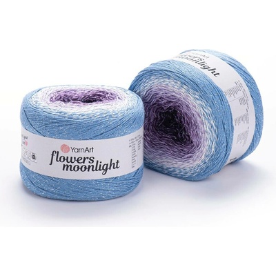 Yarn Art Příze Flowers Moonlight 3264 fialová, lila, smetanová, modrá
