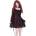 Devil fashion дамска рокля DEVIL FASHION - Gothic - Red Floral - SKT24502