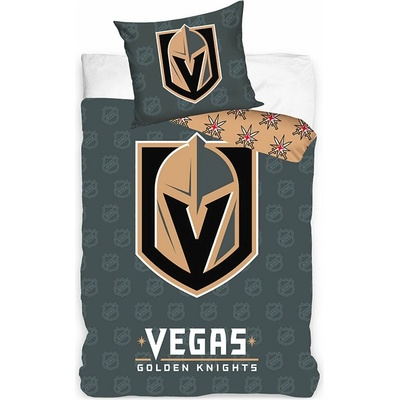 TipTrade Hokejové obliečky NHL Vegas Golden Knights motív Shields 100% bavlna renforcé 70x90 140x200