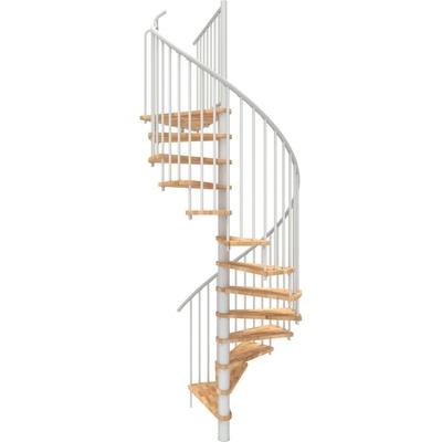 Minka STAIRS Kombinované točité schodiště Spiral Smart buk/bílá pr. 140 cm