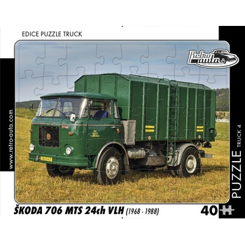 Image 1 of Retro cars - Puzzle TRUCK Škoda 706 MTS 24ch VLH (1968-1988) - 40 - 99 piese