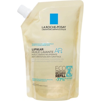 La Roche-Posay Lipikar Huile AP+ zvláčňující relipidační mycí olej proti podráždění náhradní náplň 400 ml