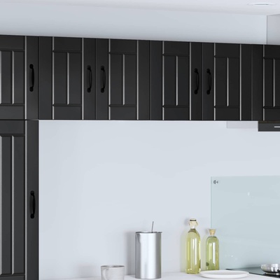vidaXL Стенен шкаф LUCCA 2 pcs Черно 60 x 31 x 40 см (884917)