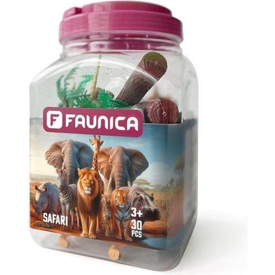 Faunica Сафари животни - комплект фигури в mega тръба