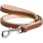 COLLAR Кожен повод WAUDOG Soft - 122см, 25мм - кафяво - бежово