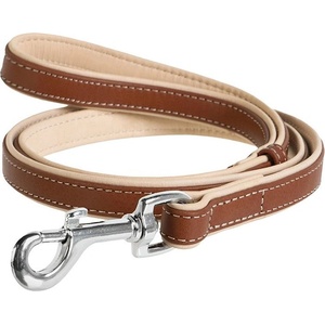 COLLAR Кожен повод WAUDOG Soft - 122см, 25мм - кафяво - бежово