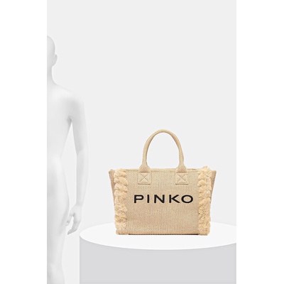 PINKO шопинг чанта дамска от сплетена материя (106673.A39Y)