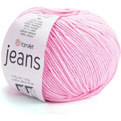 Pletací příze Gina / Jeans 50 g Varianta: 4 (36) růžová sv., Balení: 1 ks 43308/85098/198126