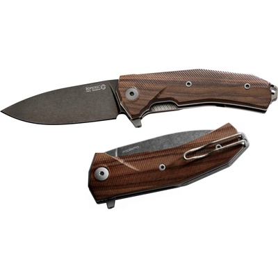 LionSteel KUR BST ocel Sleipner s PVD+Stone washed, rukojeť dřevo santos