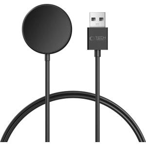 Tech-Protect mc03 ultraboost магнитен usb кабел за зареждане 100см за samsung galaxy watch черен (5906302335244)