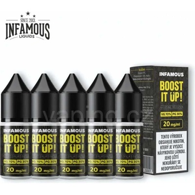 Infamous Liqonic DL booster 70/30 20 mg 5x10 ml