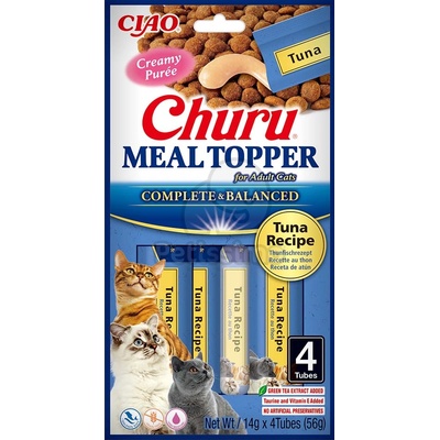 Inaba Foods Cat Churu Meal Topper мокра храна за котки - риба тон 4 x 14 г