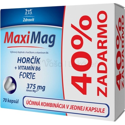Zdrovit MaxiMag Hořčík 375 mg + B6 70 kapsúl