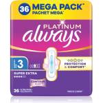 Always Platinum Super Extra Size 3 санитарни кърпи с крилца 36 бр