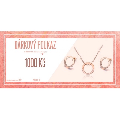 Přívěskynakrk.cz Dárkový poukaz pro ženu 1000 Kč