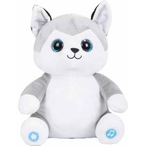 Chipolino Музикална плюшена играчка с функция нощна лампа Chipolino - Хъски (PIL02301HUSK) - ozone