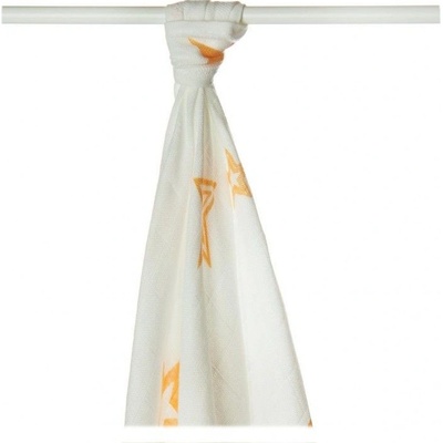 Kikko osuška Bambusová línia kolekce Stars 90x100 cm 1 ks Orange Stars 2020