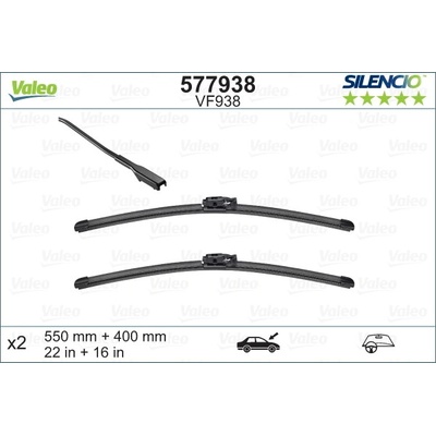 Valeo Silencio Flat Blade VA 577938 550mm + 400mm