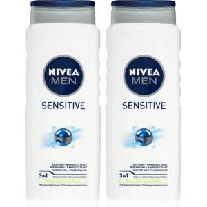 Nivea MEN Sensitive душ гел за тяло и коса изгодна опаковка