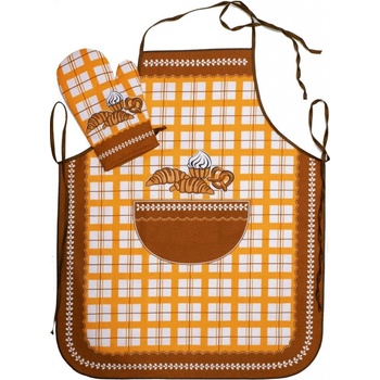 Forbyt Zástěra a chňapka Pečivo komplet hnědé