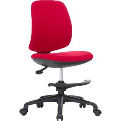 RFG Детски стол Candy Foot Black, дамаска, червена седалка, червена облегал (4010160047)
