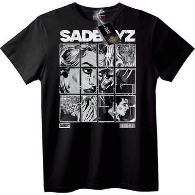 NOONEBRAND Тениска SADBOYZ комикс изкуство - 2XL, White