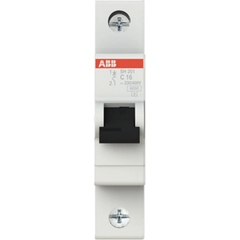 ABB Автоматичен прекъсвач ABB SH201-C16 - 1 P, 16 A, 6 kA (2CDS211001R0164)