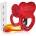 Armony Ring Vibrator Heart Red