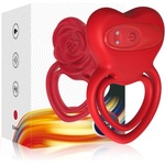 Armony Ring Vibrator Heart Red