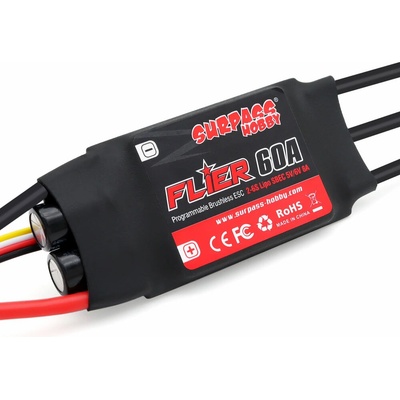 Regulátor otáček 60A Surpass FLIER V2 - 32 bit SBEC - 8A