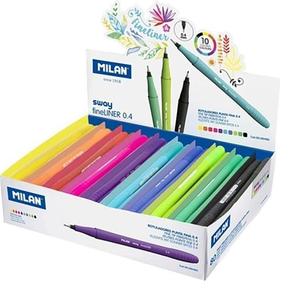 Milan Sway Fineliner 0,4 mm sada 80 ks 450789