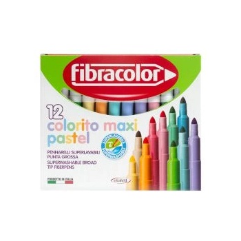 Image 1 of Fibracolor Флумастери Colorito Maxi Pastel 12 цвята