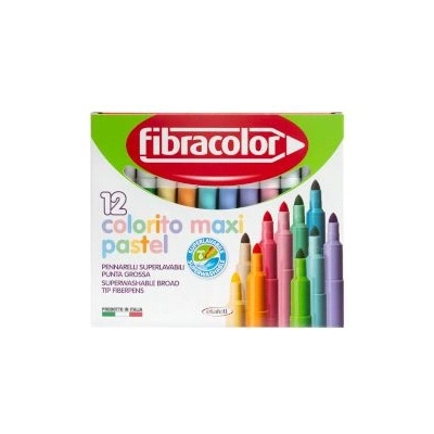 Fibracolor Флумастри Colorito Maxi Pastel 12 цвята